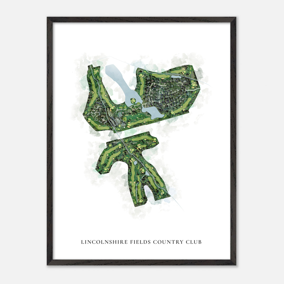 Print of Lincolnshire Fields Country Club Classic Map