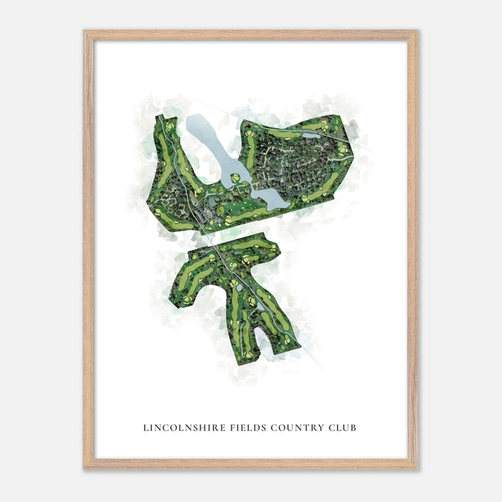 Print of Lincolnshire Fields Country Club Classic Map