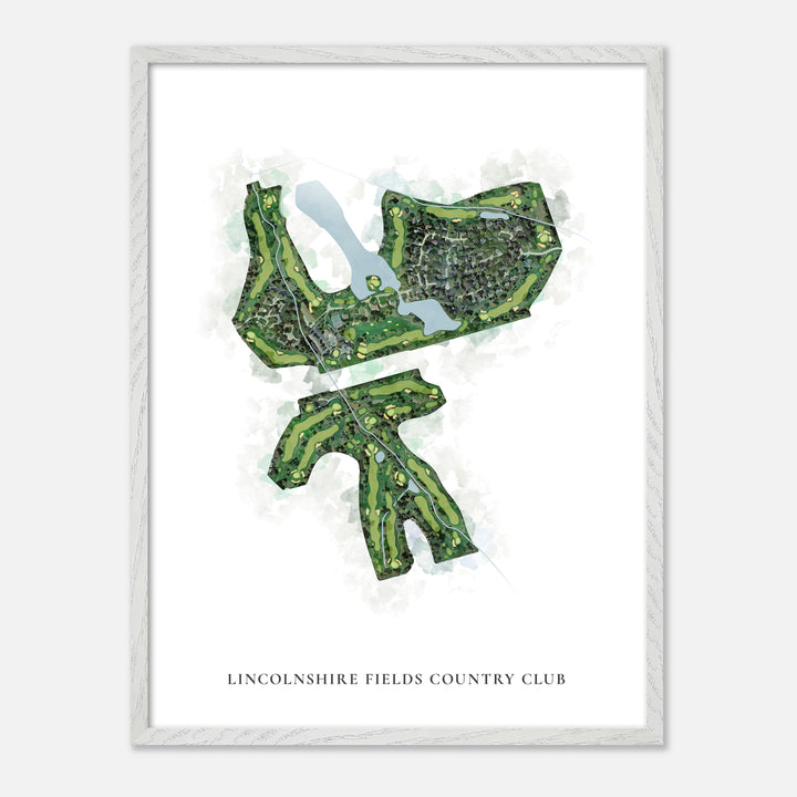 Print of Lincolnshire Fields Country Club Classic Map