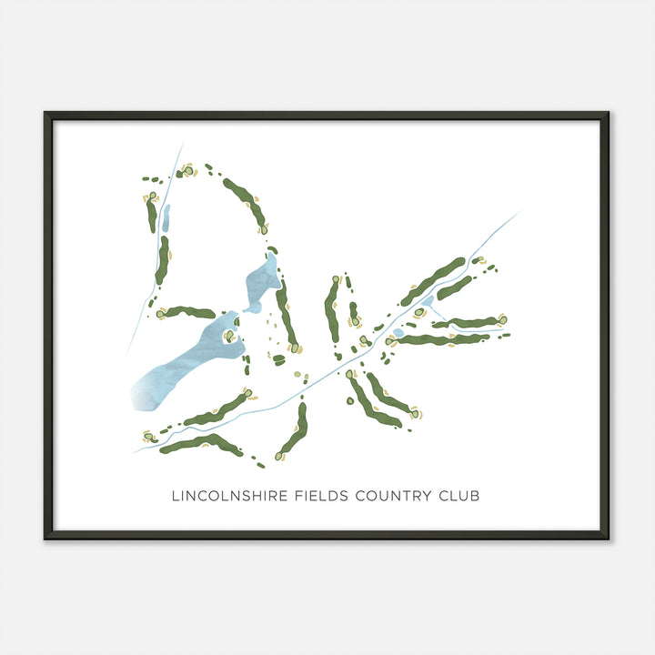 Print of Lincolnshire Fields Country Club Modern Map