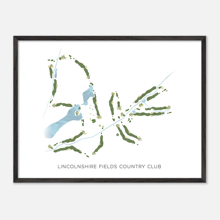 Print of Lincolnshire Fields Country Club Modern Map