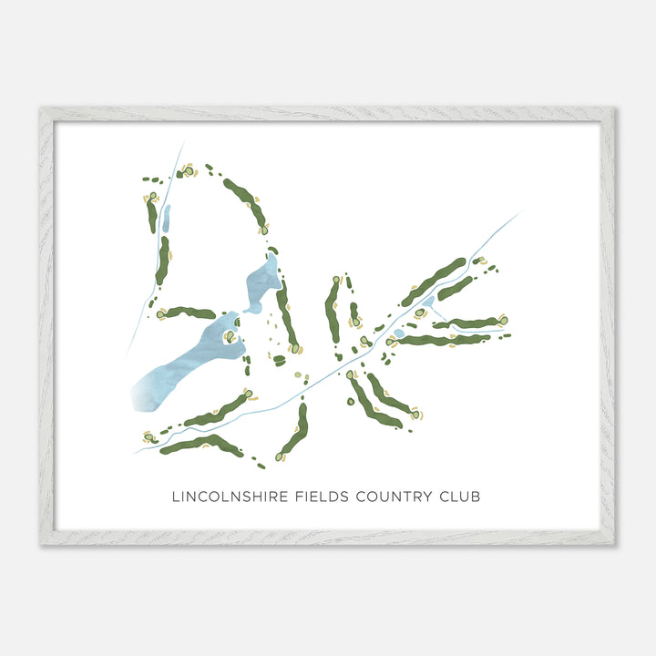 Print of Lincolnshire Fields Country Club Modern Map