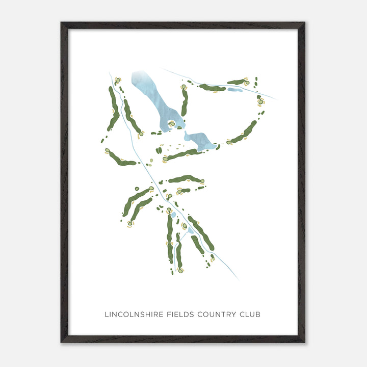 Print of Lincolnshire Fields Country Club Modern Map