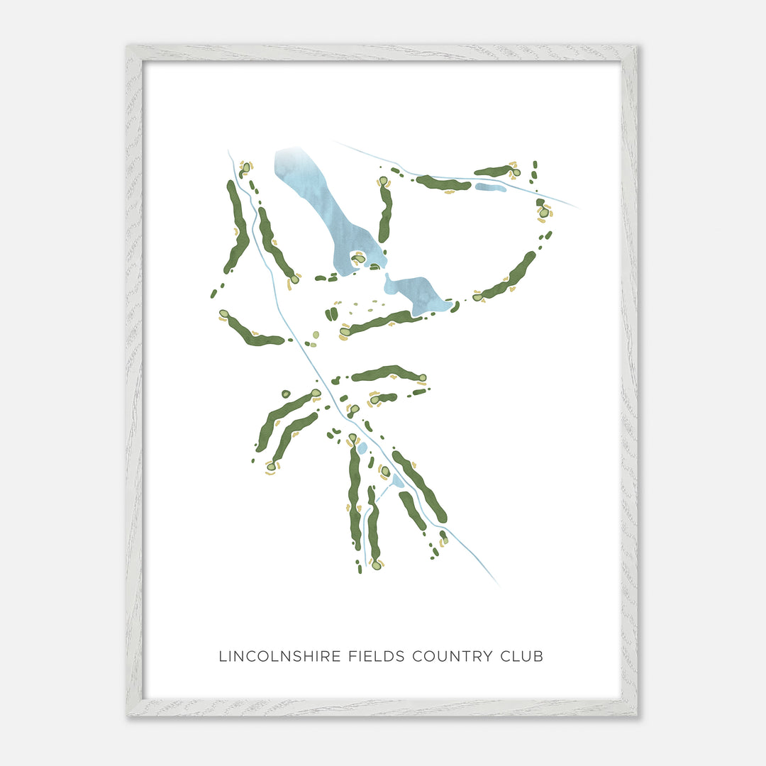Print of Lincolnshire Fields Country Club Modern Map