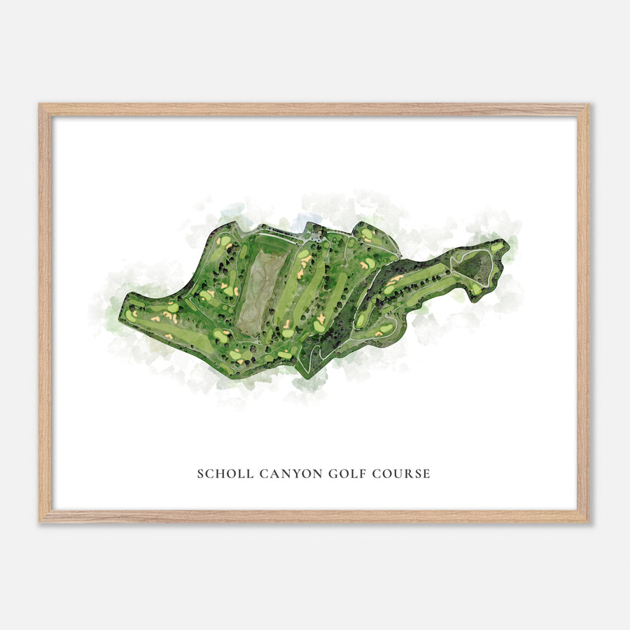 Print of Scholl Canyon Golf Course Classic Map