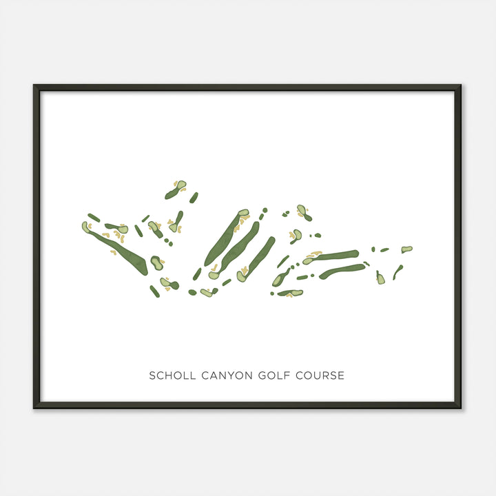 Print of Scholl Canyon Golf Course Modern Map