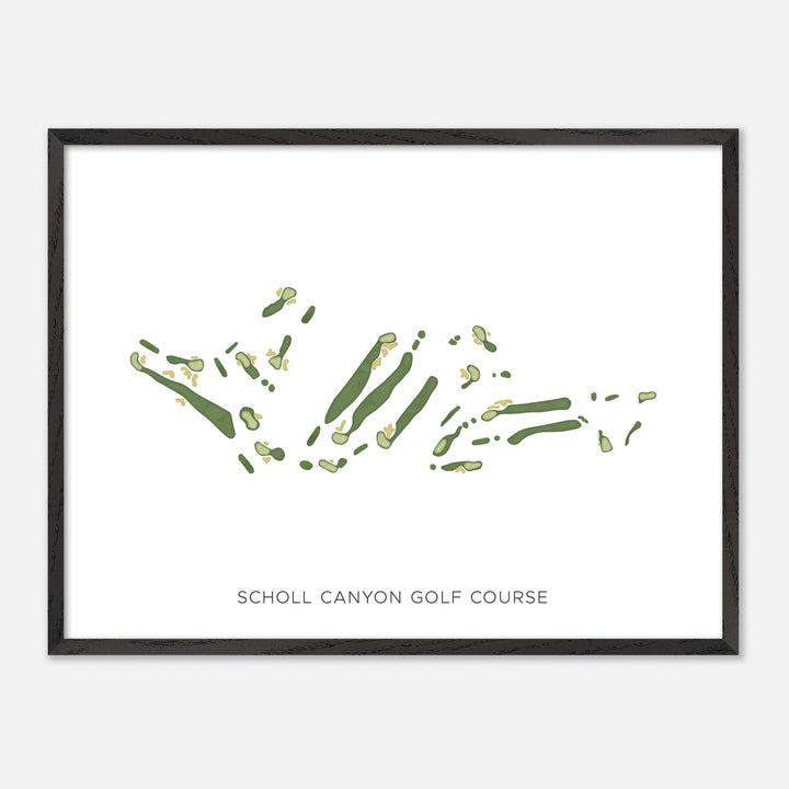 Print of Scholl Canyon Golf Course Modern Map