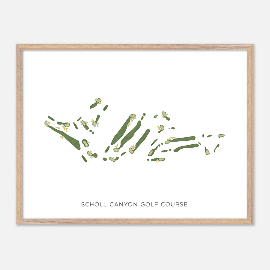 Print of Scholl Canyon Golf Course Modern Map