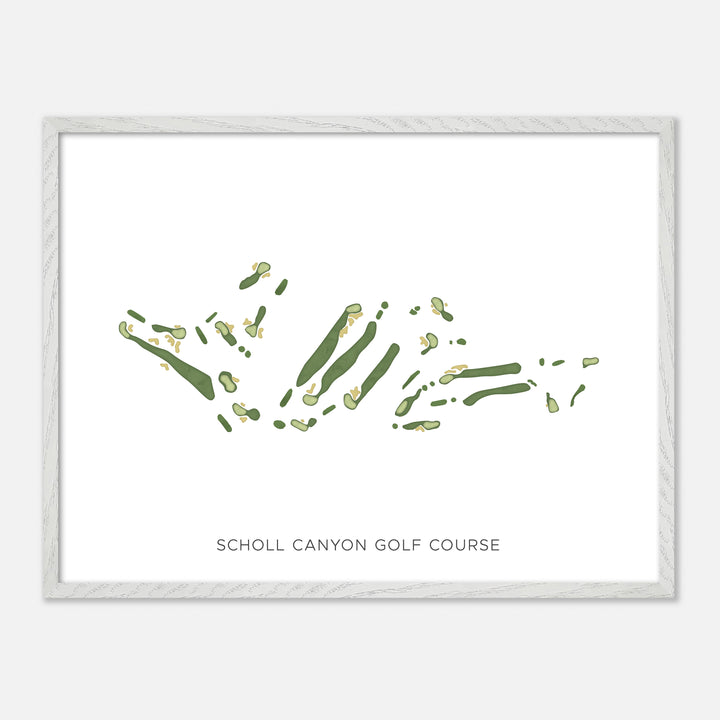 Print of Scholl Canyon Golf Course Modern Map