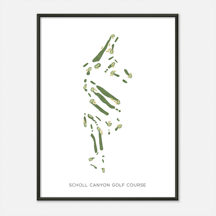 Print of Scholl Canyon Golf Course Modern Map