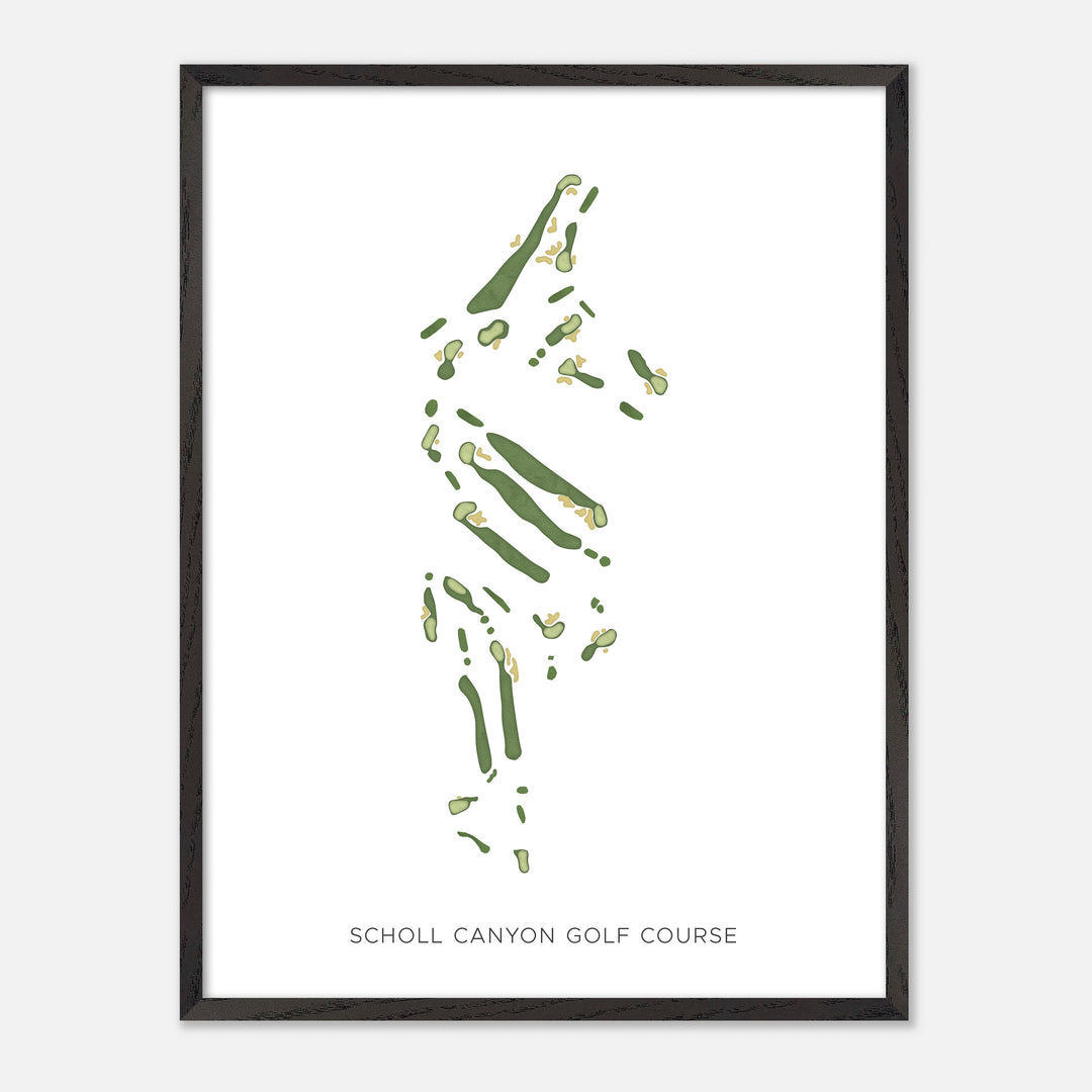 Print of Scholl Canyon Golf Course Modern Map