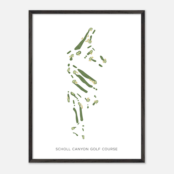 Print of Scholl Canyon Golf Course Modern Map