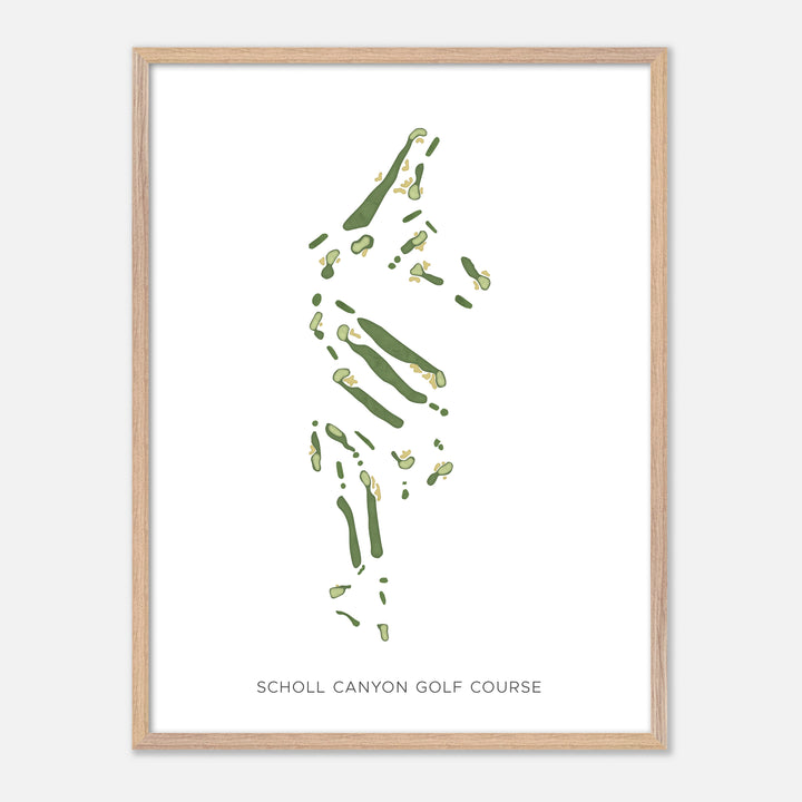 Print of Scholl Canyon Golf Course Modern Map