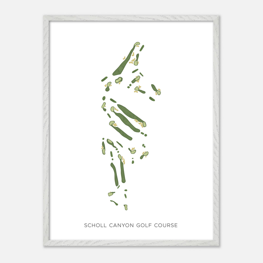 Print of Scholl Canyon Golf Course Modern Map