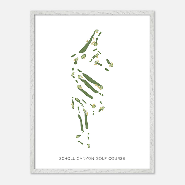 Print of Scholl Canyon Golf Course Modern Map