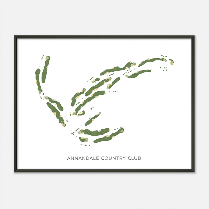 Print of Annandale Country Club Modern Map