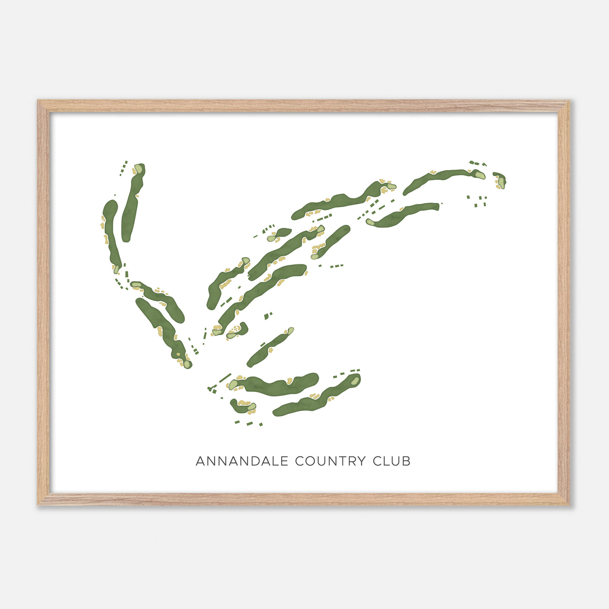 Print of Annandale Country Club Modern Map