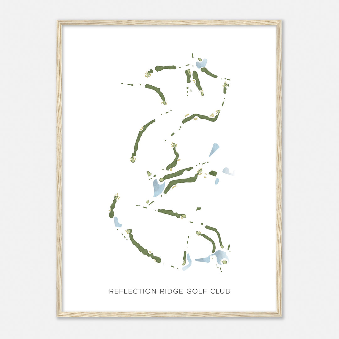 Print of Reflection Ridge Golf Club Modern Map