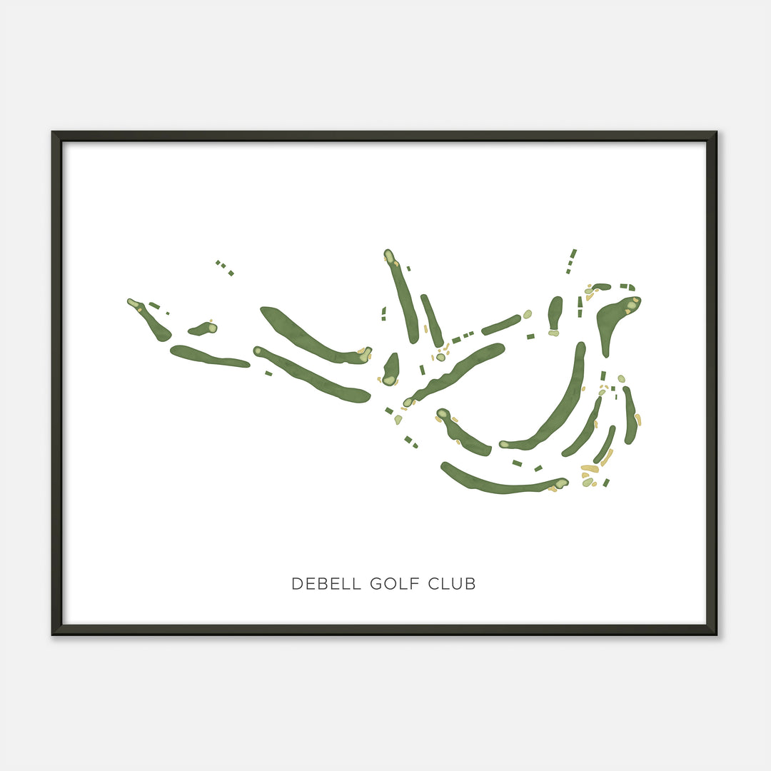Print of Debell Golf Club Modern Map