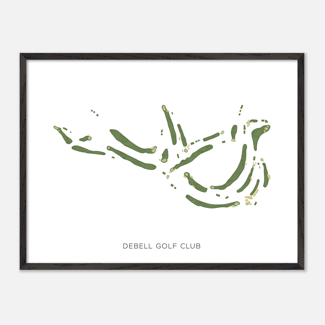Print of Debell Golf Club Modern Map