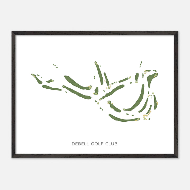 Print of Debell Golf Club Modern Map