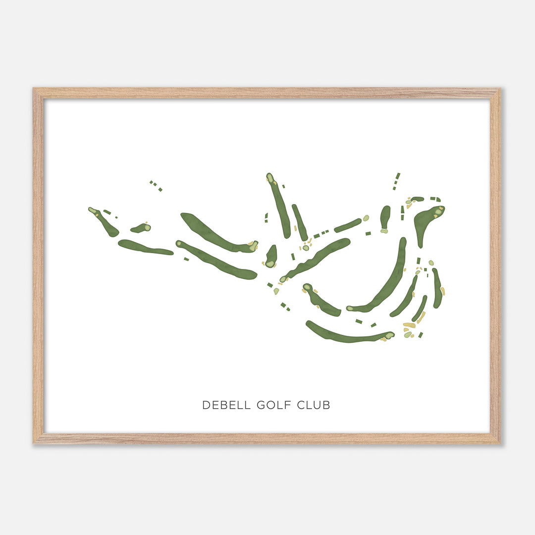 Print of Debell Golf Club Modern Map