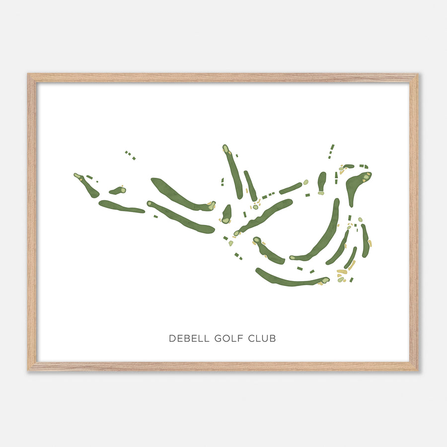 Print of Debell Golf Club Modern Map