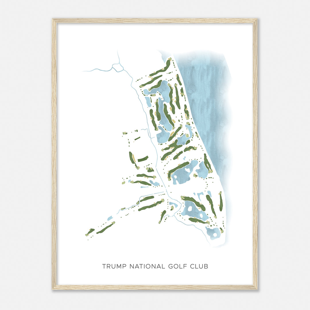 Print of Trump National Golf Club Modern Map