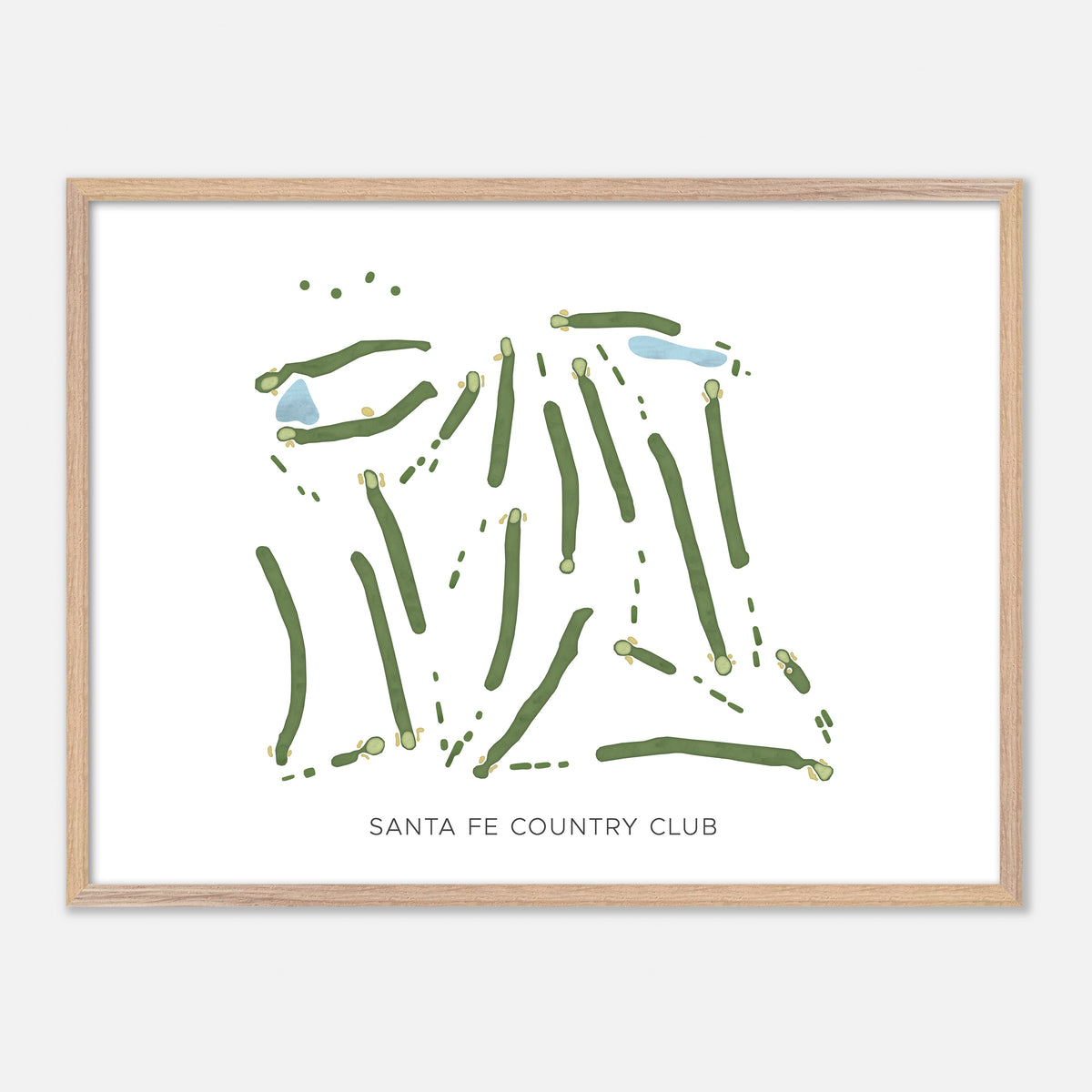 Print of Santa Fe Country Club Modern Map