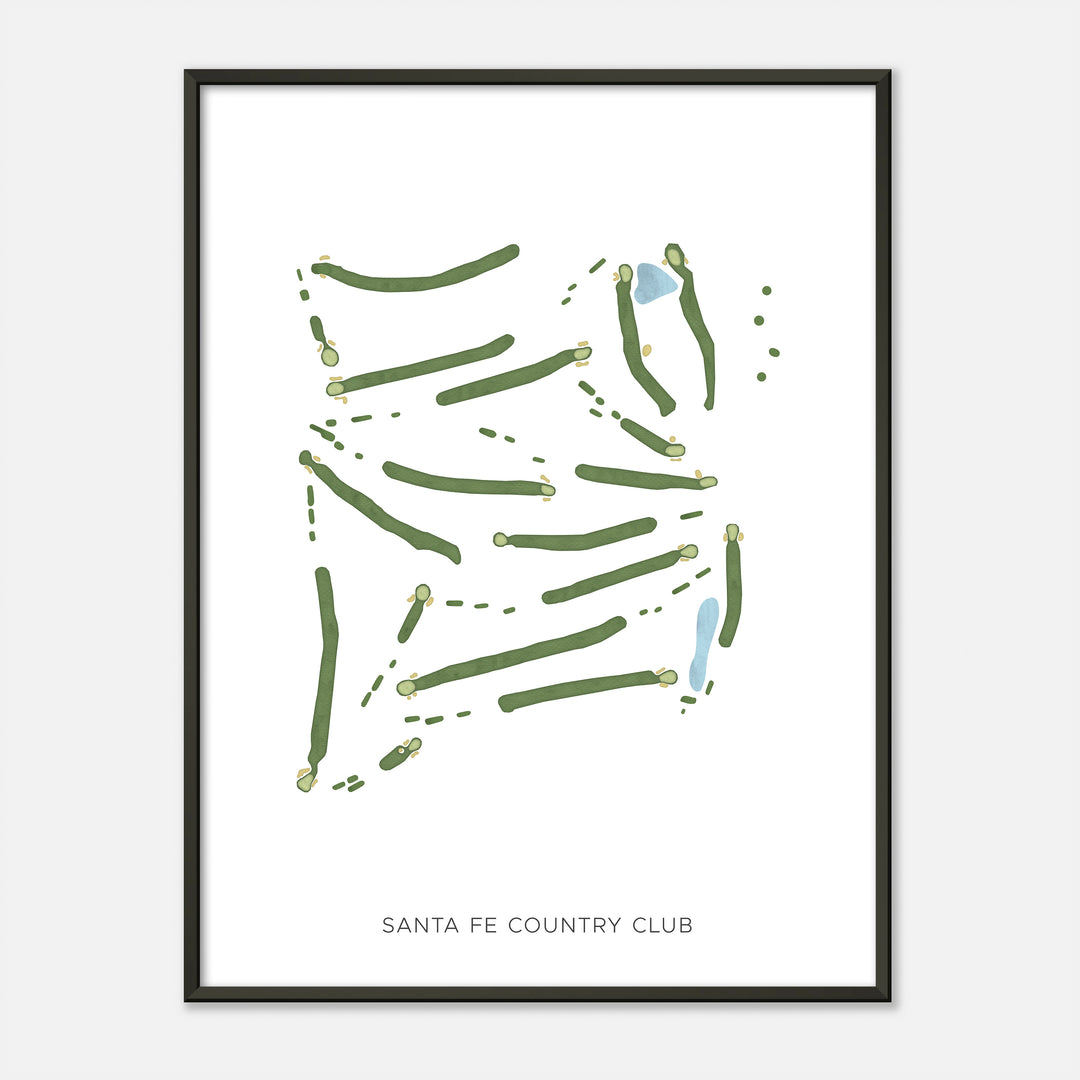 Print of Santa Fe Country Club Modern Map