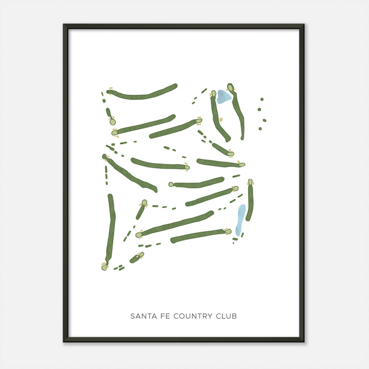 Print of Santa Fe Country Club Modern Map