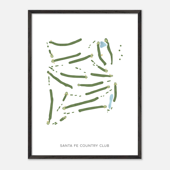 Print of Santa Fe Country Club Modern Map