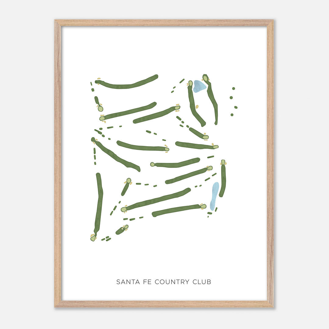 Print of Santa Fe Country Club Modern Map