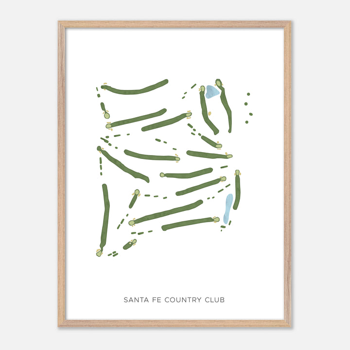 Print of Santa Fe Country Club Modern Map