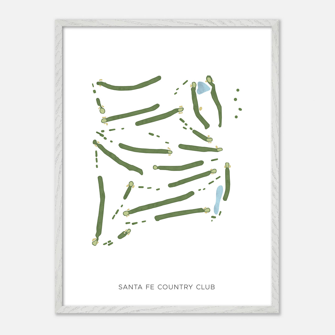 Print of Santa Fe Country Club Modern Map