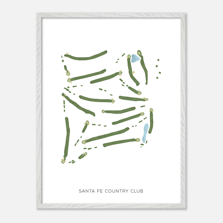 Print of Santa Fe Country Club Modern Map