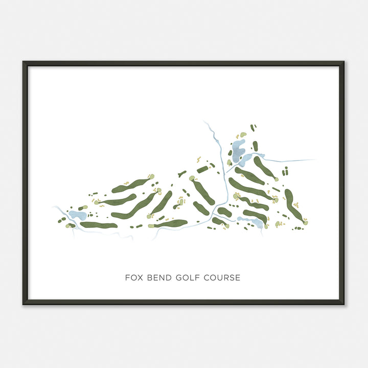 Print of Fox Bend Golf Course Modern Map