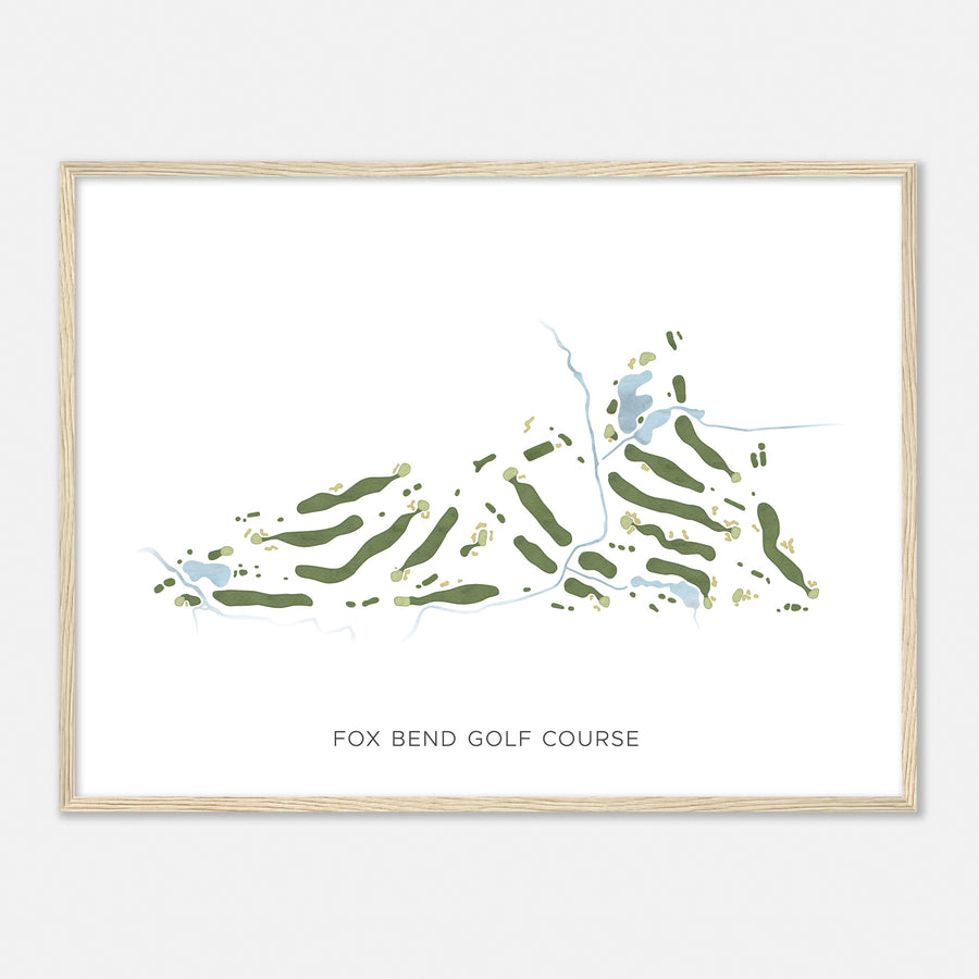 Print of Fox Bend Golf Course Modern Map