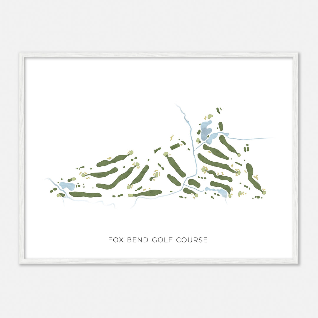Print of Fox Bend Golf Course Modern Map
