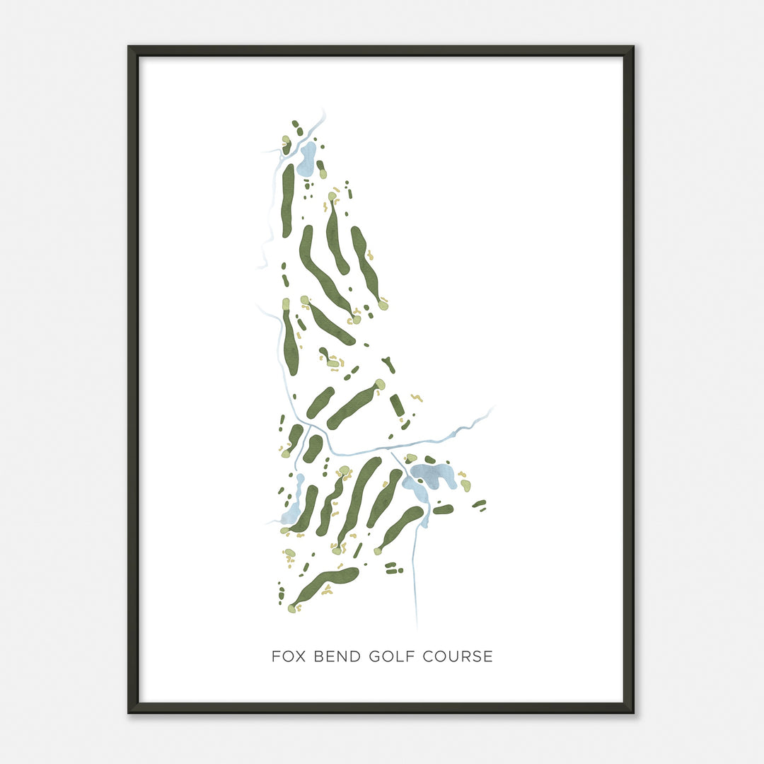 Print of Fox Bend Golf Course Modern Map