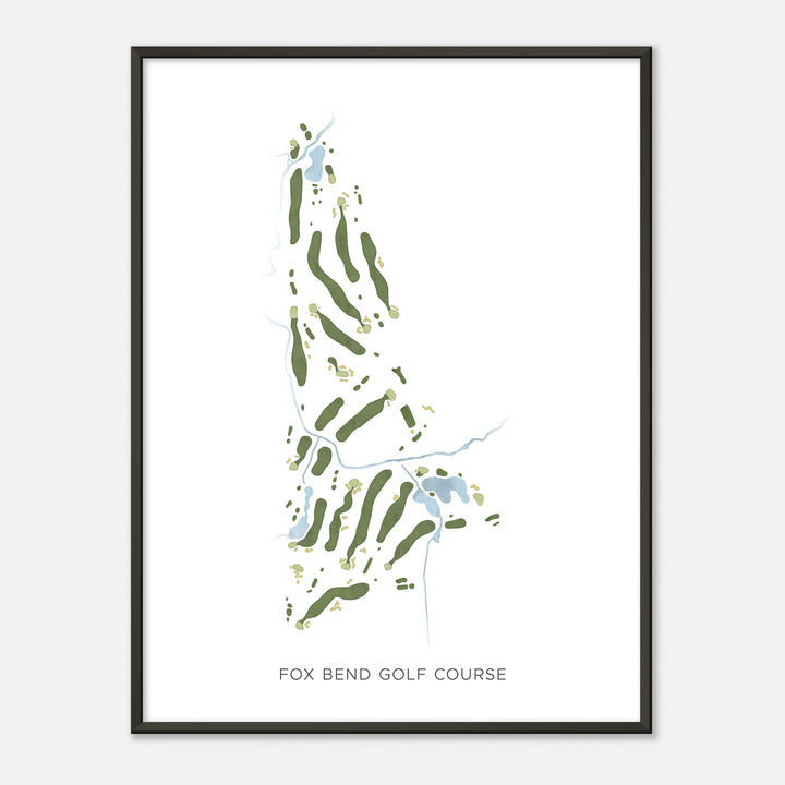Print of Fox Bend Golf Course Modern Map