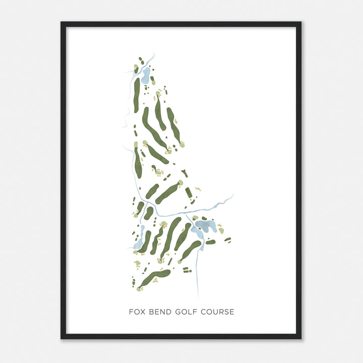 Print of Fox Bend Golf Course Modern Map