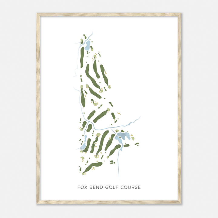 Print of Fox Bend Golf Course Modern Map