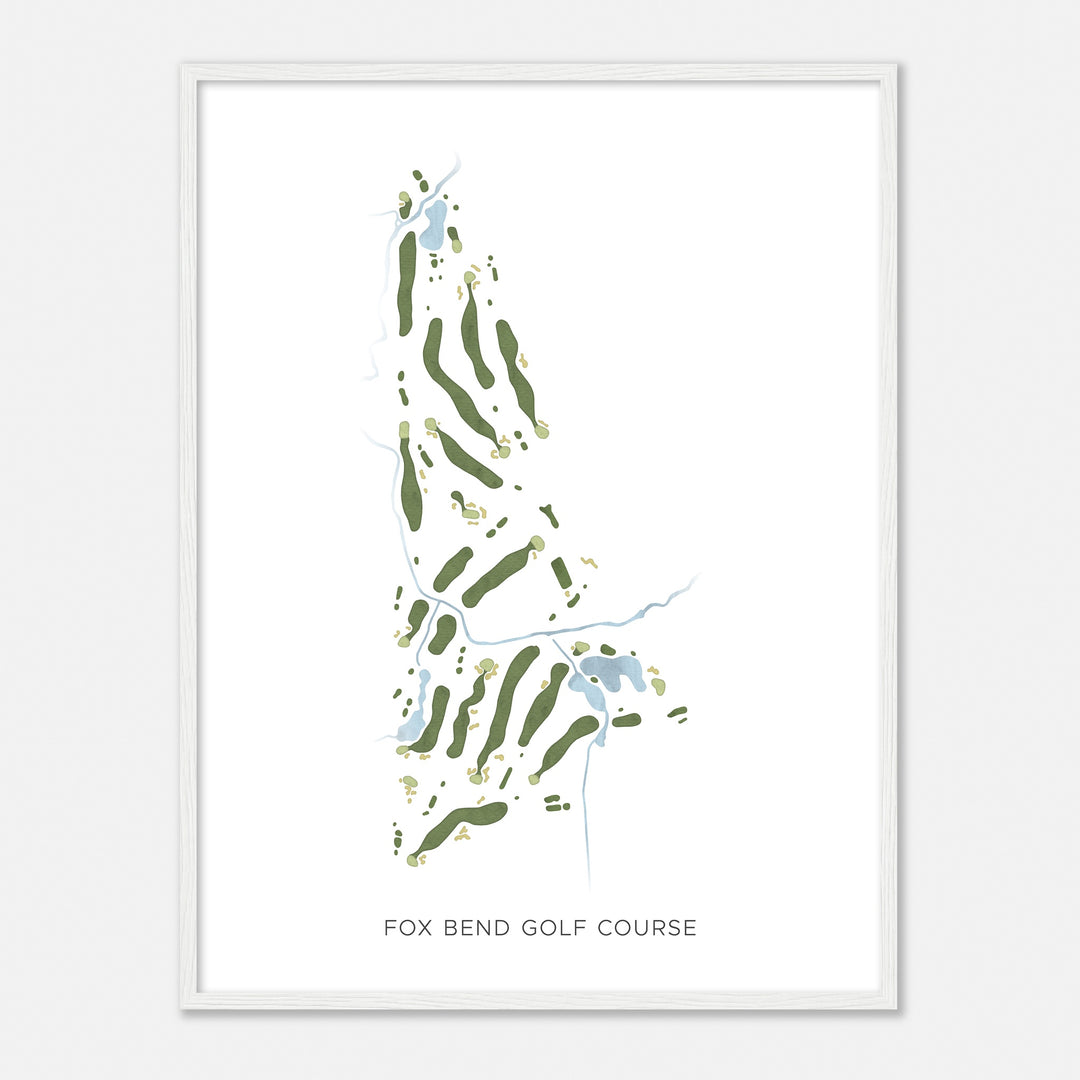 Print of Fox Bend Golf Course Modern Map