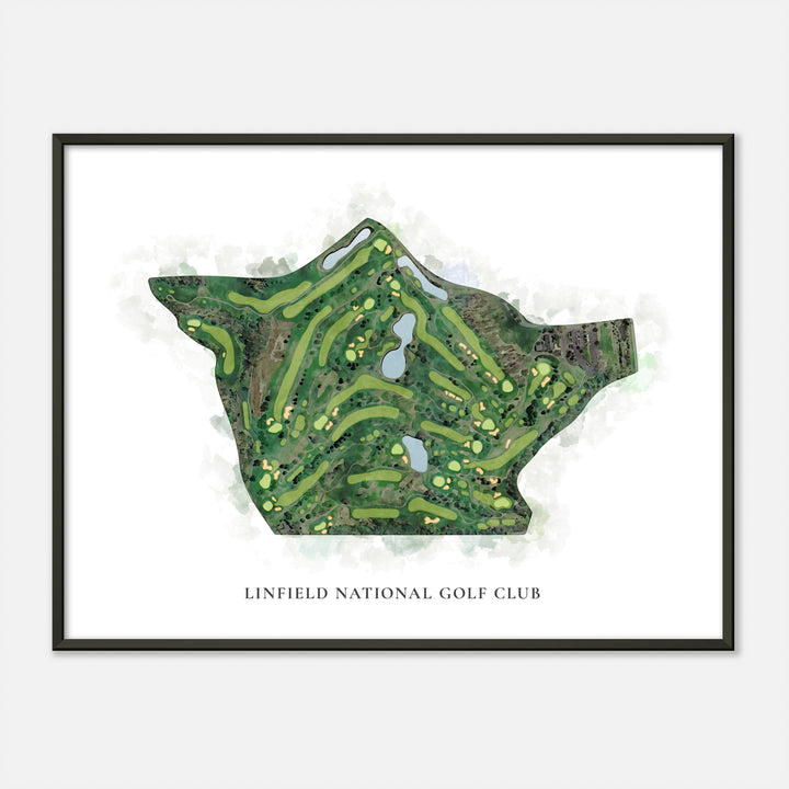 Print of Linfield National Golf Club Classic Map