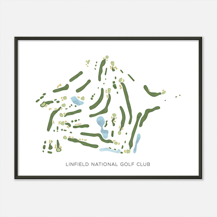 Print of Linfield National Golf Club Modern Map