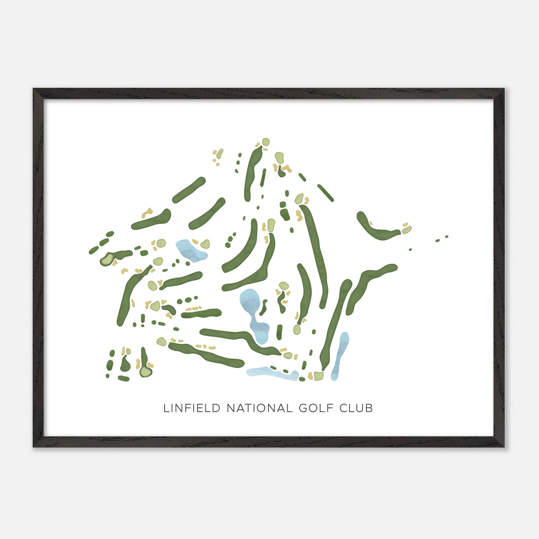 Print of Linfield National Golf Club Modern Map