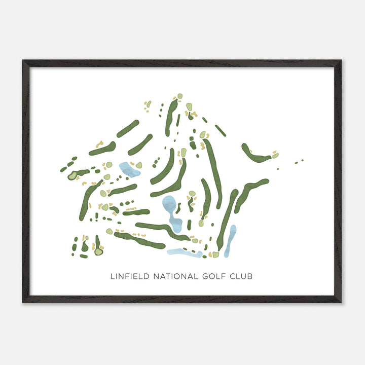 Print of Linfield National Golf Club Modern Map