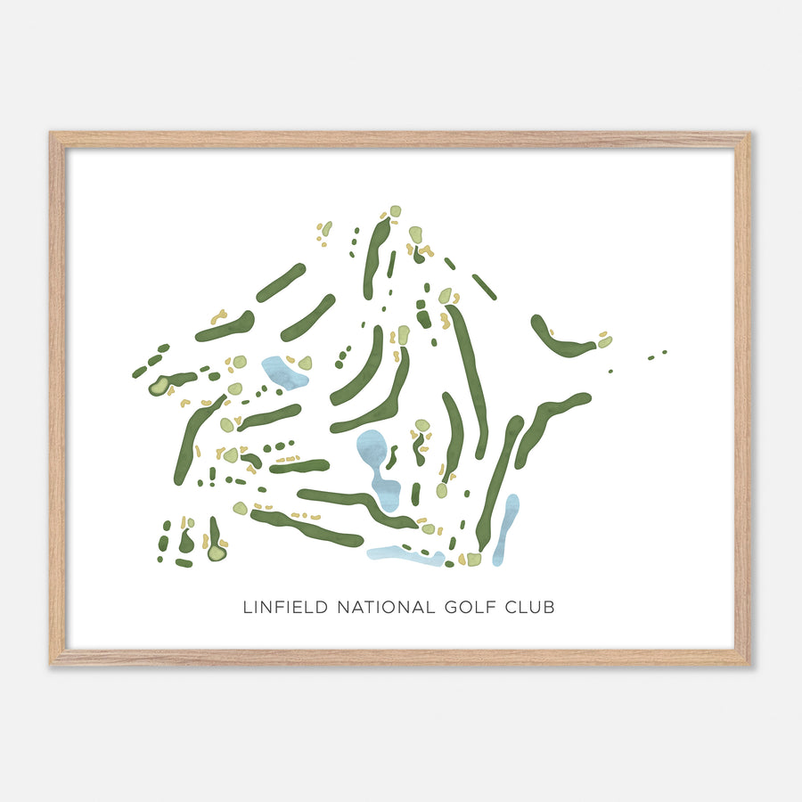 Print of Linfield National Golf Club Modern Map