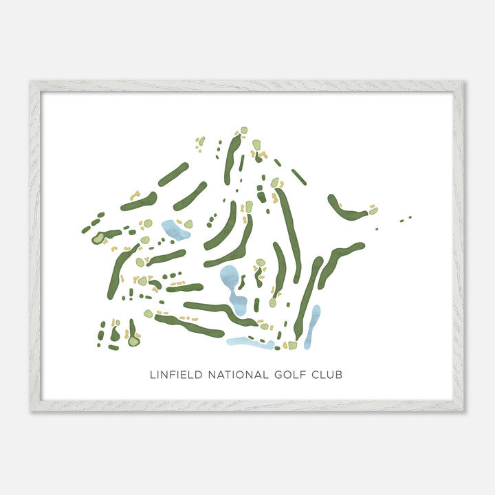 Print of Linfield National Golf Club Modern Map